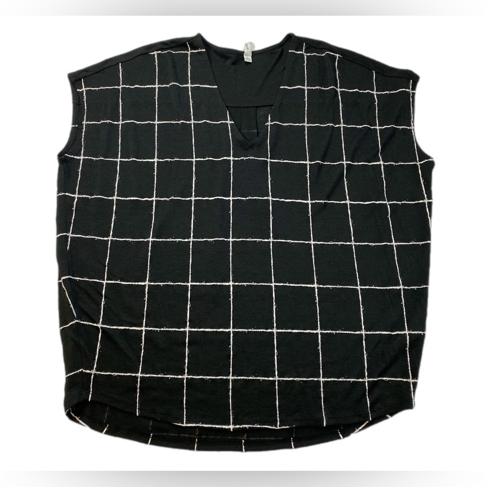 Vince Windowpane tee Black and white small - Picture 5 of 14